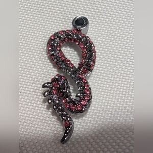 Women’s Pink Crystal Snake Pendant